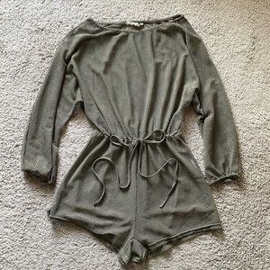 Green Swimsuit Cover Up Romper